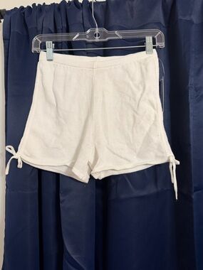 wild fable White Knit Drawstring Side-Tie Athletic Shorts